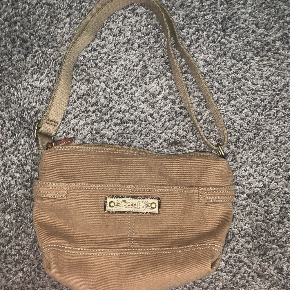 Brand new tan fossil bag